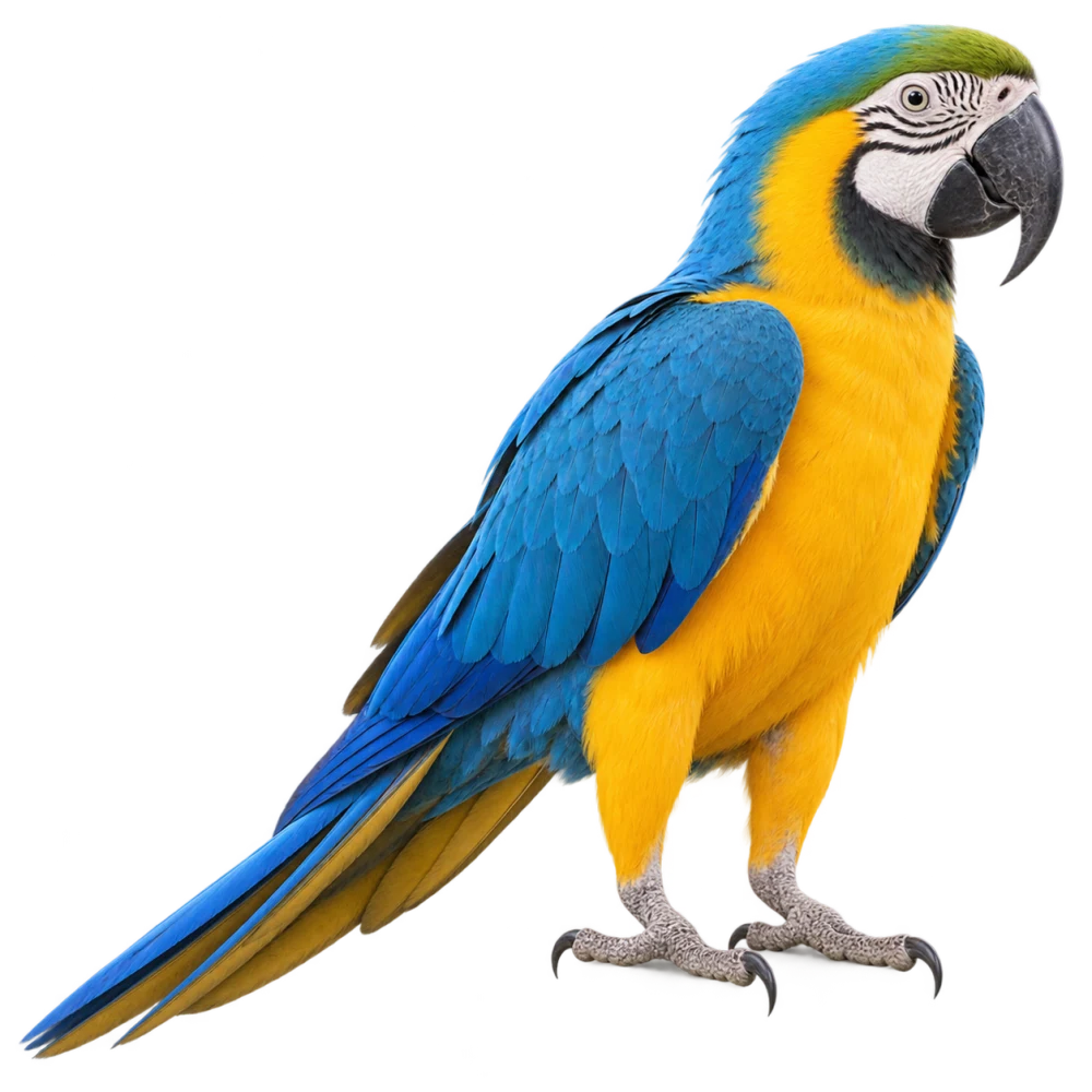 ルリコンゴウインコのイラスト